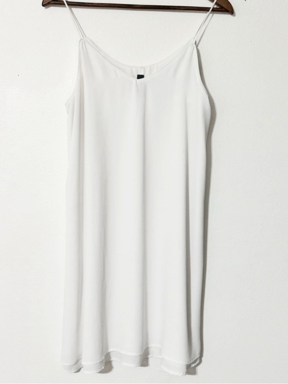 Alya White Spaghetti Strap Slip Dress small